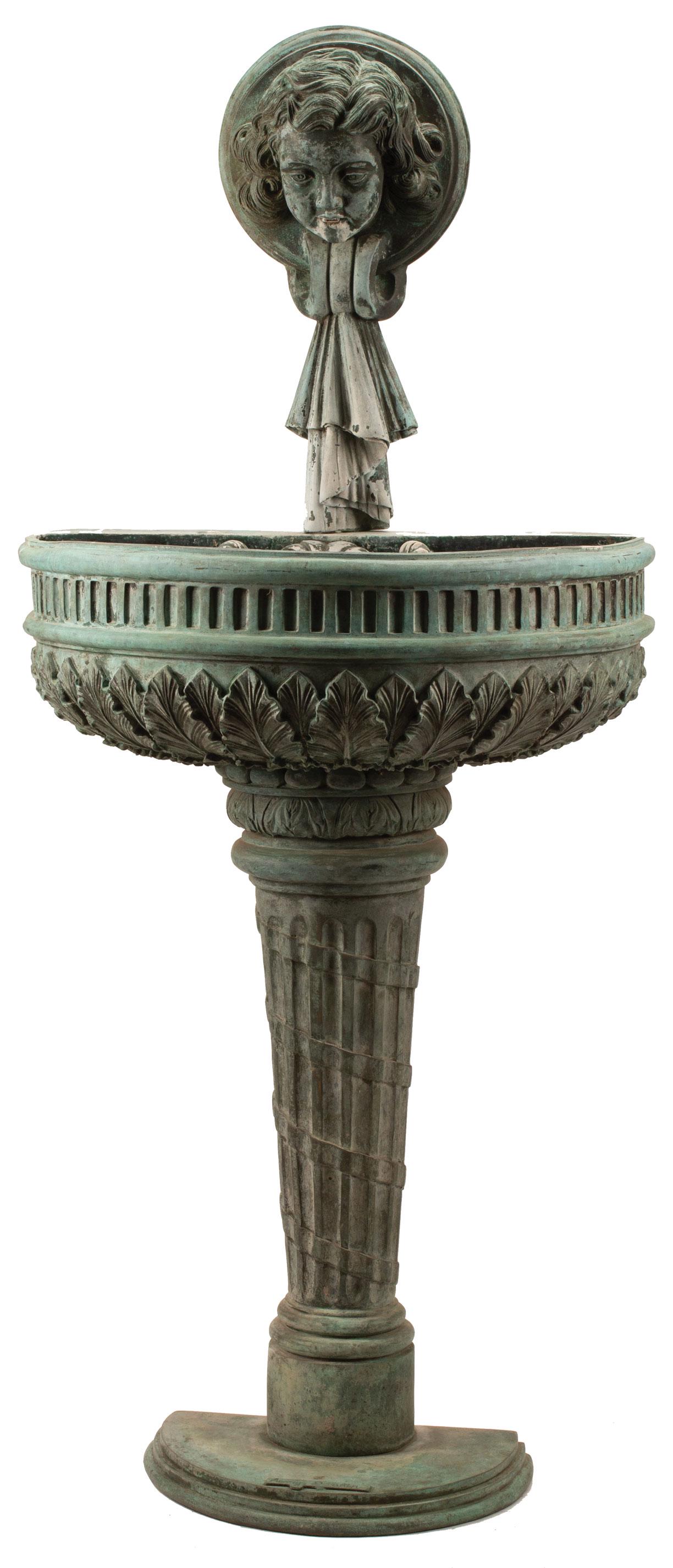 Patinated Bronze Wall Fountain (1 of 5)