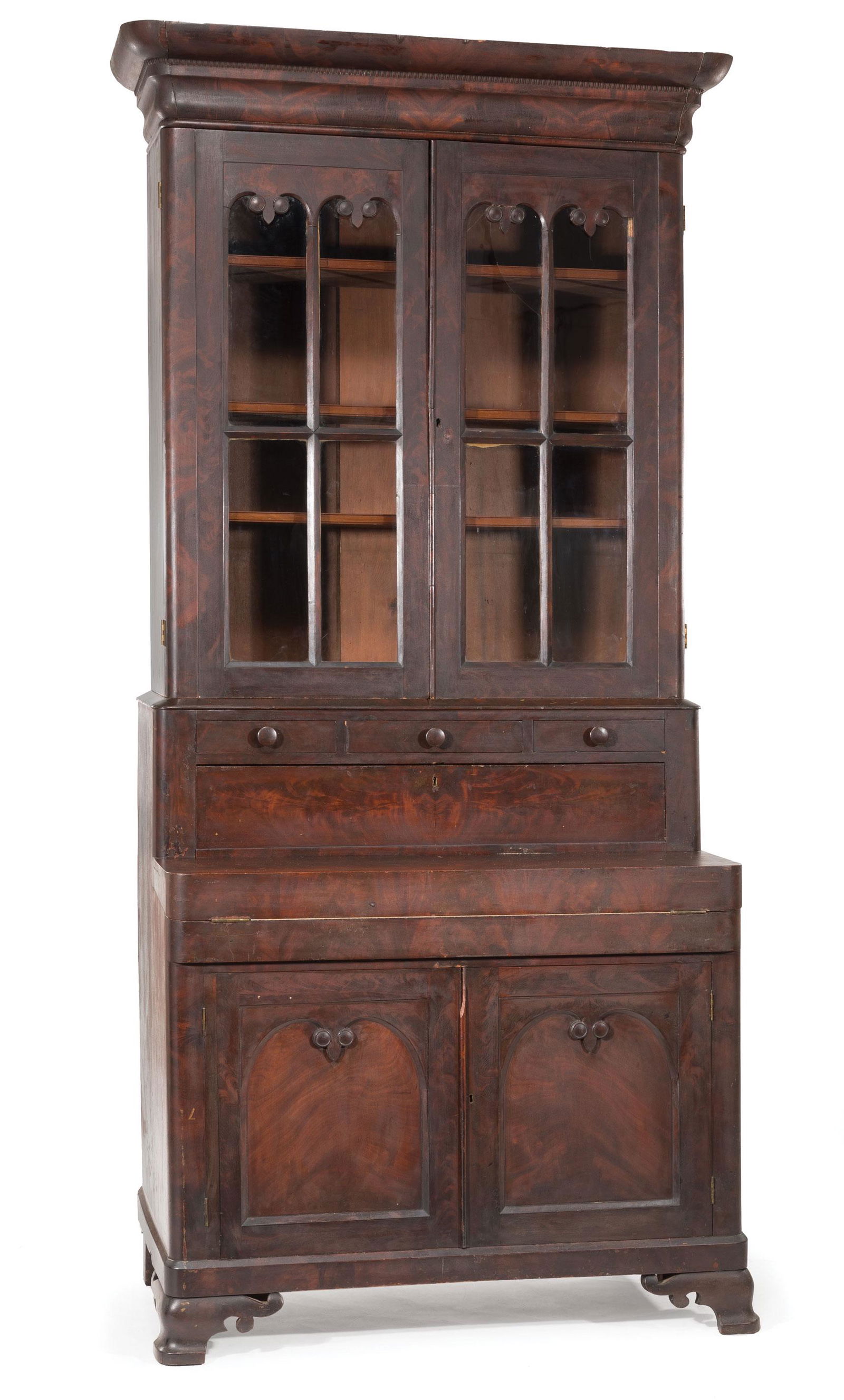 Late Classical Mahogany Secretary Bookcase (1 of 5)