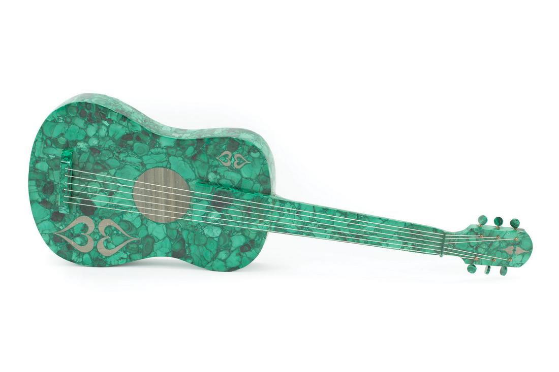 Decorative Malachite Guitar Sculpture (1 of 4)