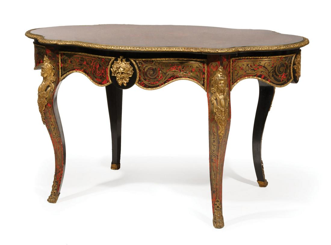French Ebonized Boullework Salon Table (1 of 9)
