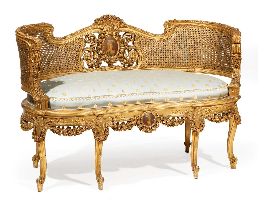 Giltwood and Cane Three-Piece Parlor Suite (1 of 10)