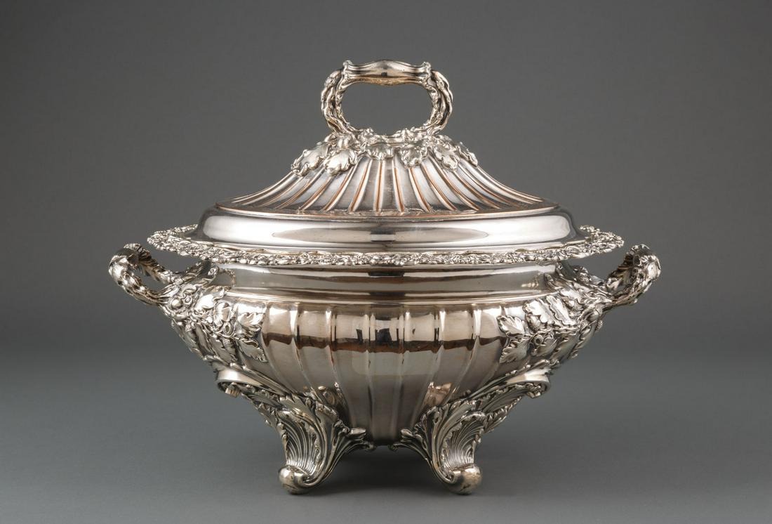 Old Sheffield Plate Footed Soup Tureen (1 of 3)