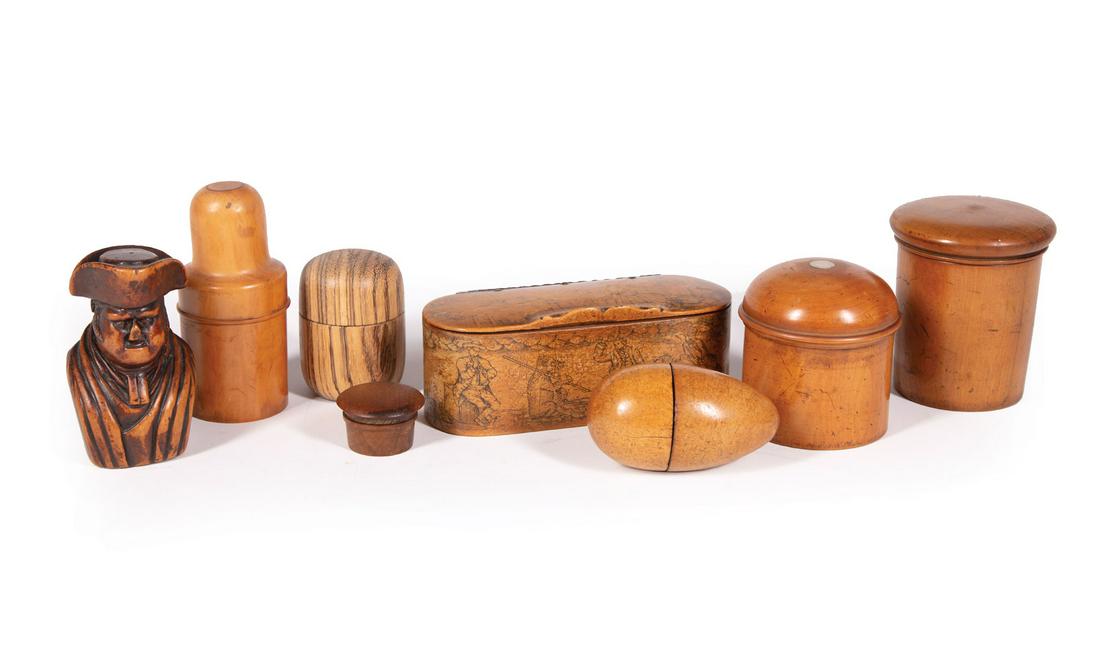 Eight English Treenware Boxes (1 of 1)