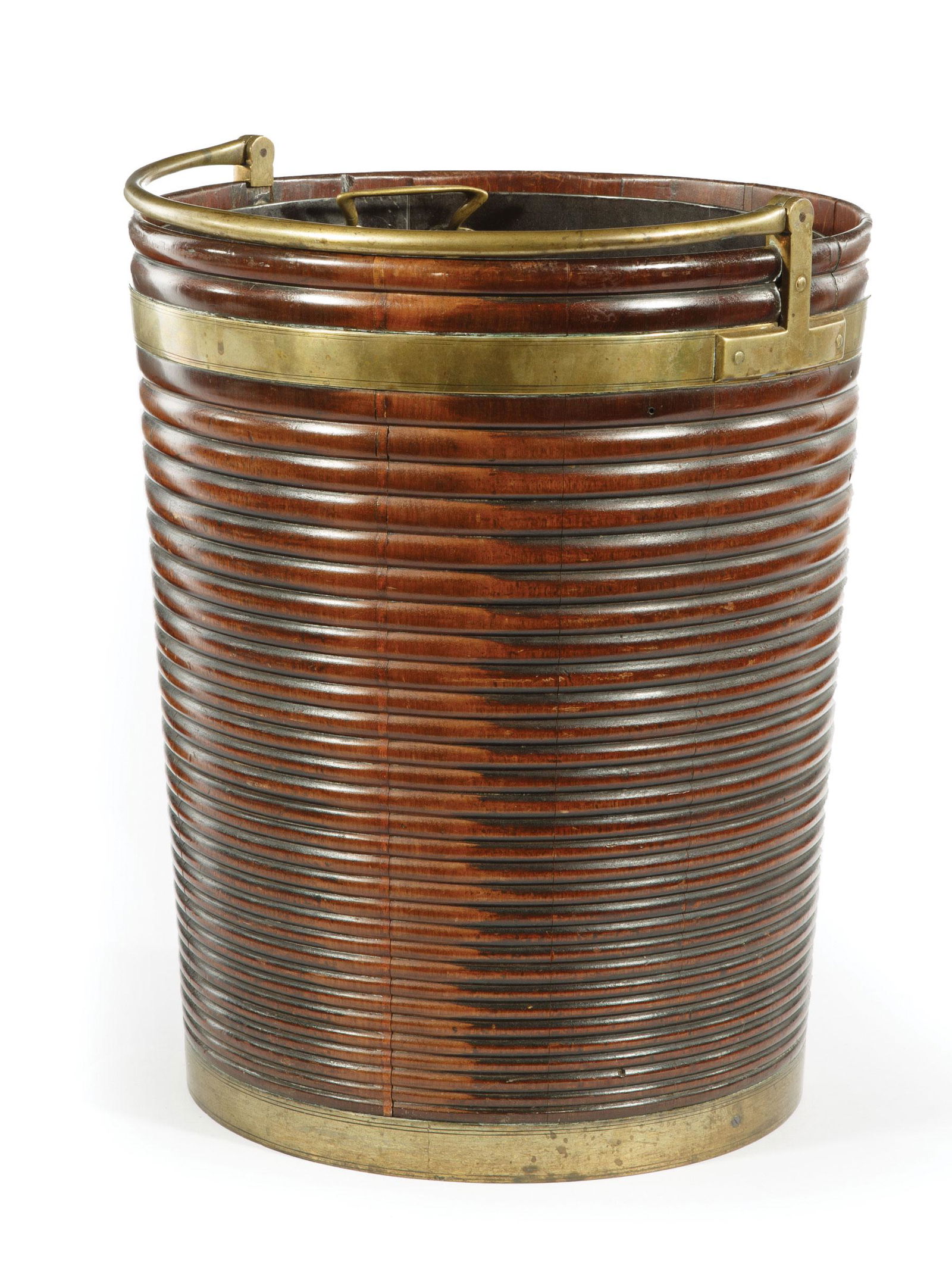 George III Brass Bound Mahogany Peat Bucket (1 of 4)