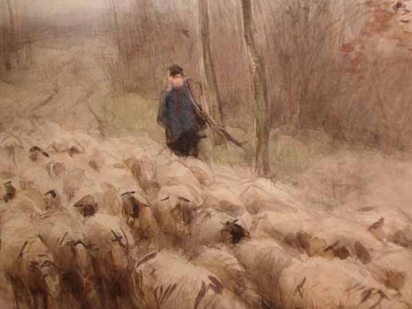 Anton Mauve (Dutch, 1838-1888), “Landscape with Shepher - 9
