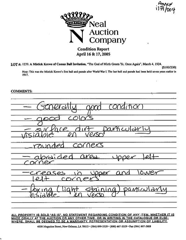 Mistick Krewe of Comus Ball Invitati - 2