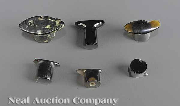 Group of Fifteen Mixtec Jewelry Pieces: A Group of Fifteen Mixtec Jewelry Pieces, c. 900-1519, rock crystal, stone, obsidian and jet, various shapes and forms.