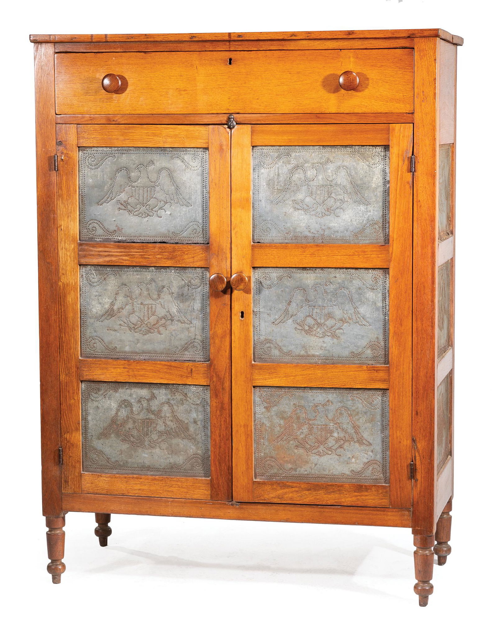 American Southern Walnut and Punched Tin Pie Safe (1 of 4)