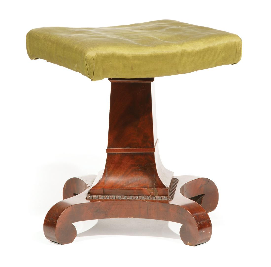 Late Classical Carved Mahogany Piano Stool (1 of 2)