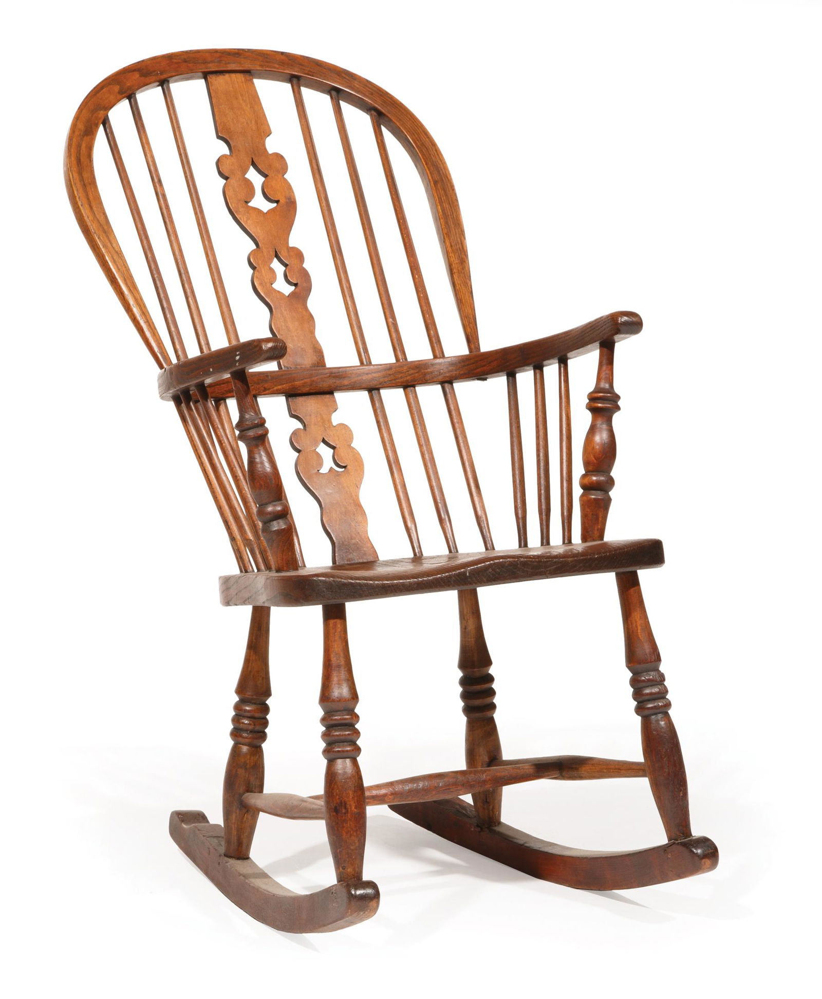 English Elm Hoop-Back Windsor Rocking Chair (1 of 4)