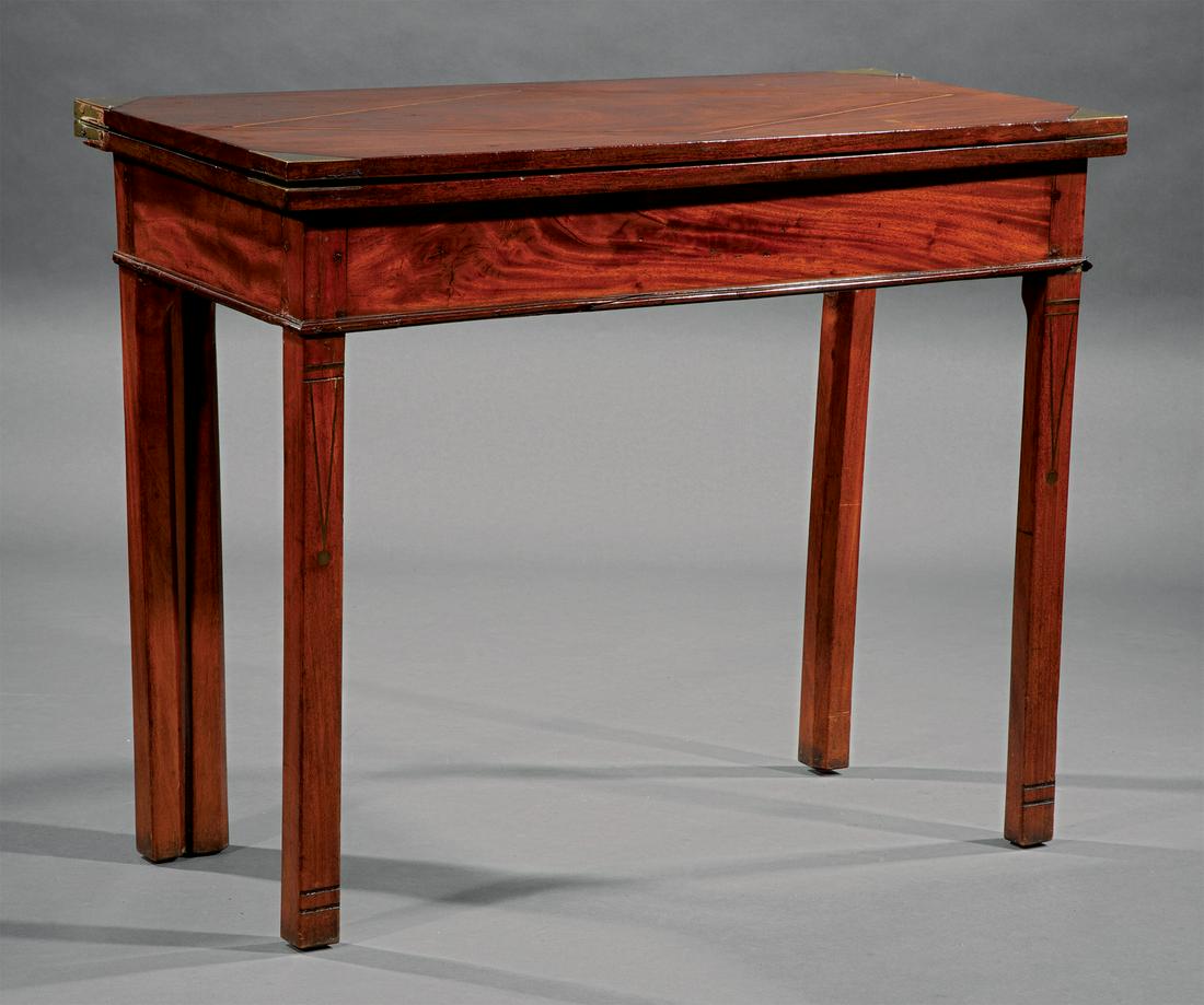 George III Inlaid Mahogany Games Table