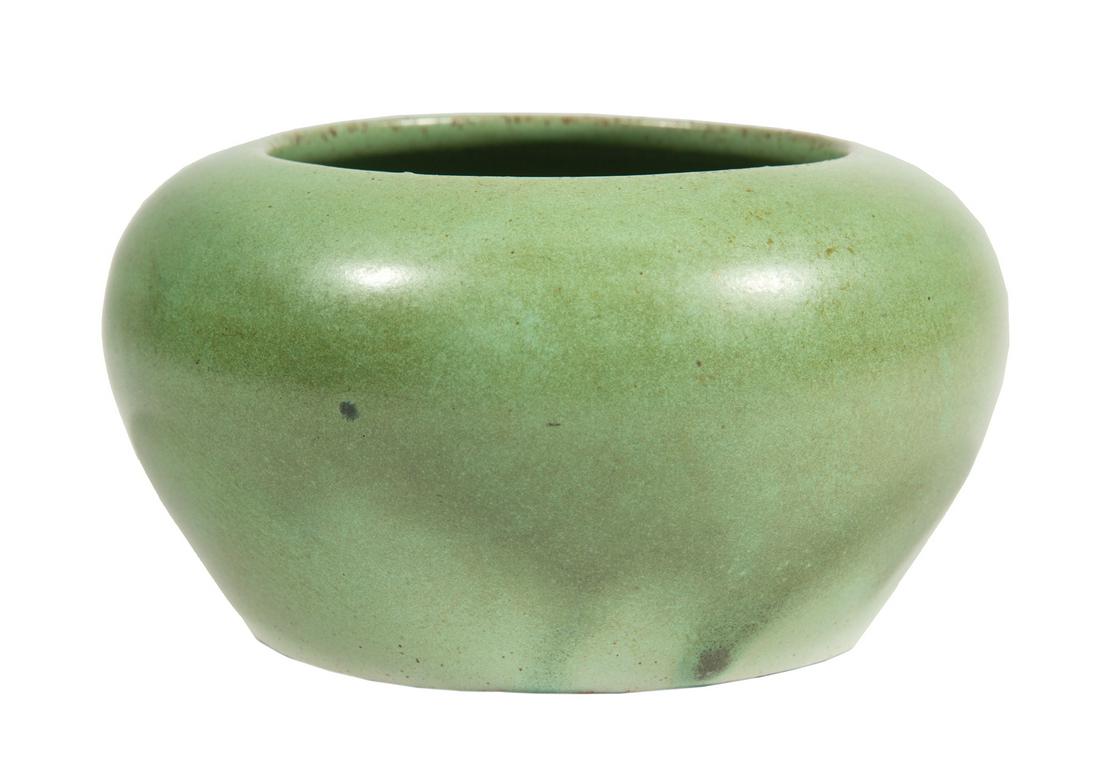 Small Green Glazed Art Pottery Vase (1 of 3)