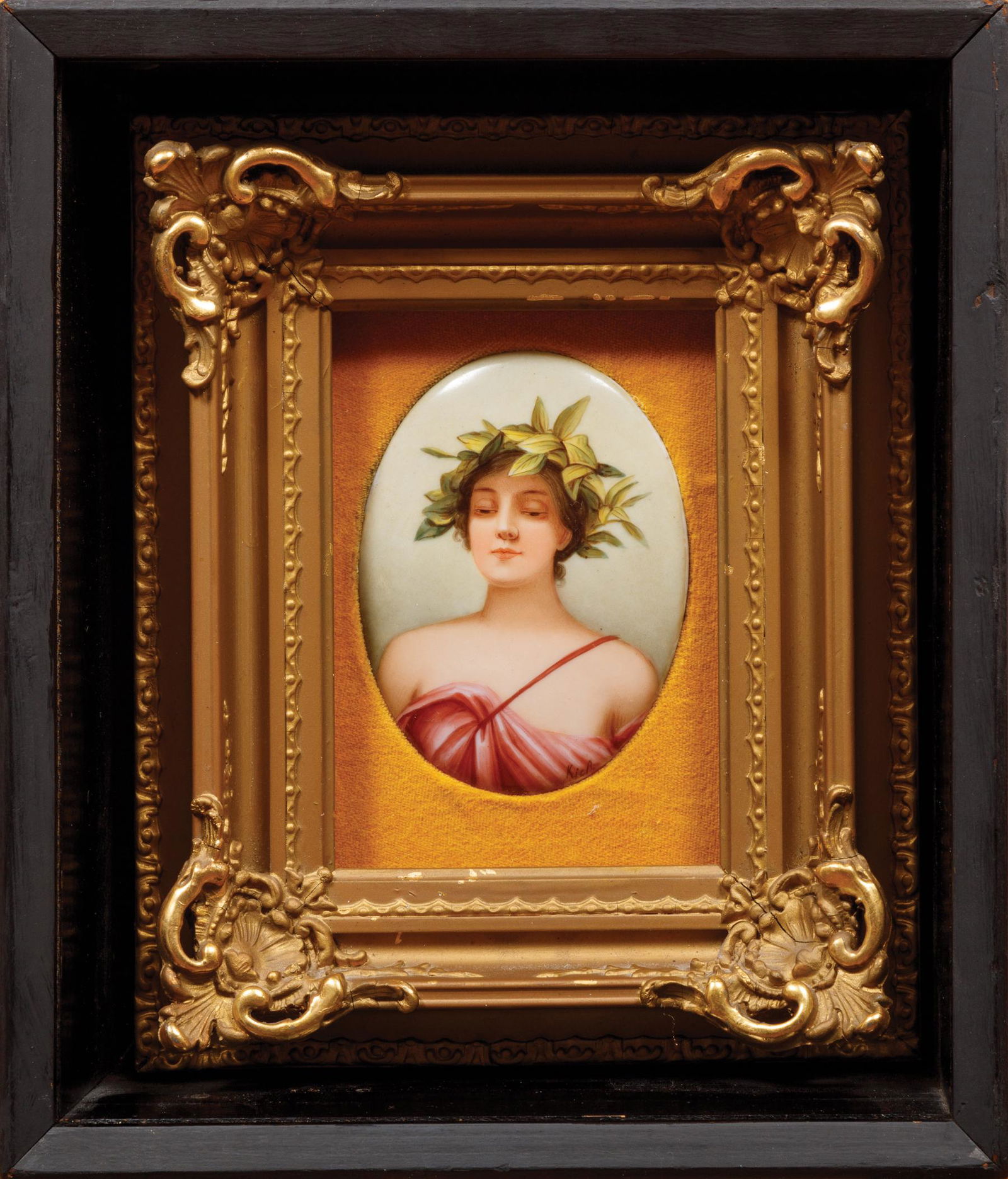 KPM Berlin Porcelain Plaque of "Daphne" (1 of 2)
