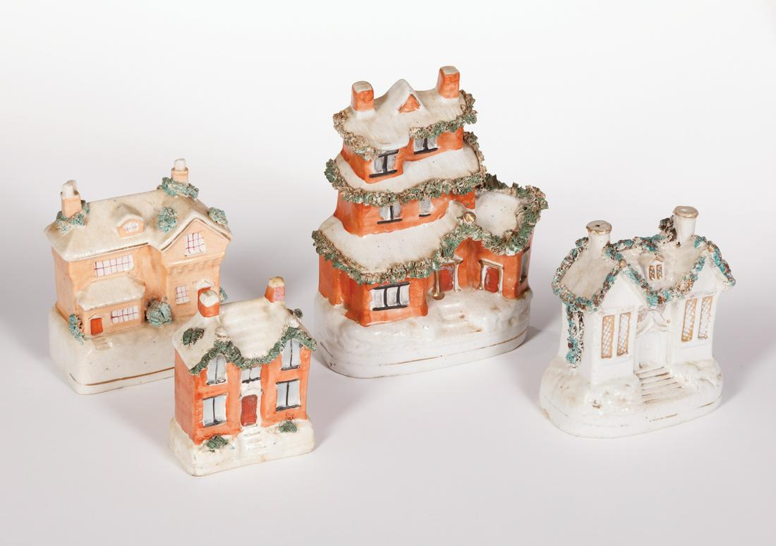 Four Staffordshire Pottery House Banks (1 of 6)