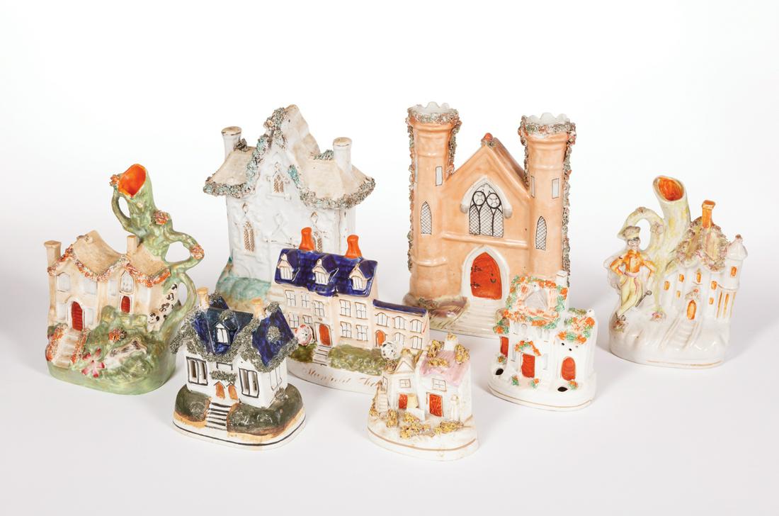 Eight Staffordshire Pottery Objects (1 of 5)