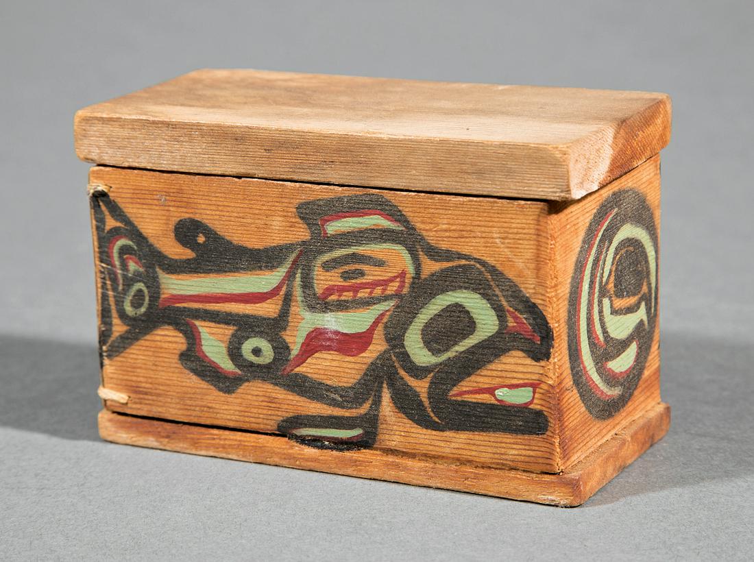 Haida or Tlingit Bentwood Box and Cover (1 of 1)