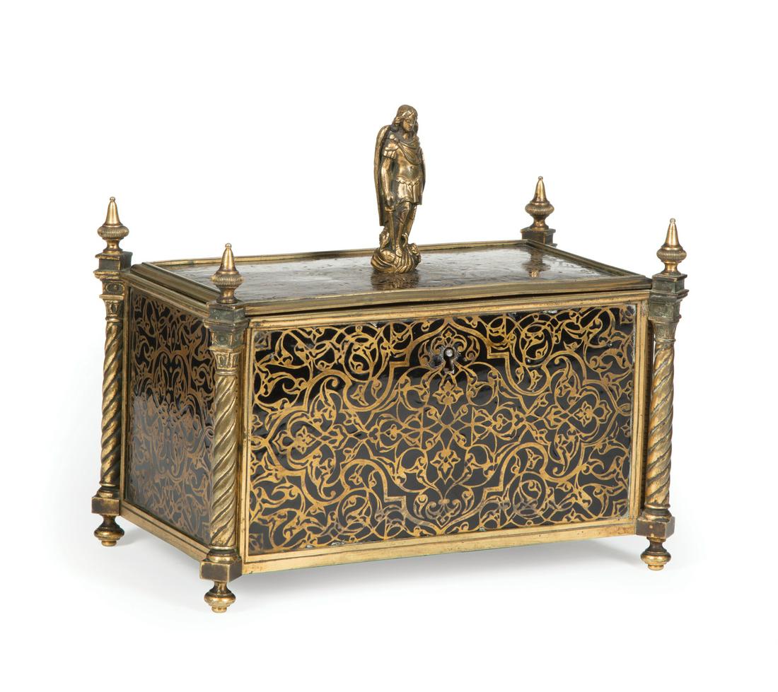 French Bronze and Black Enamel Dresser Box (1 of 3)