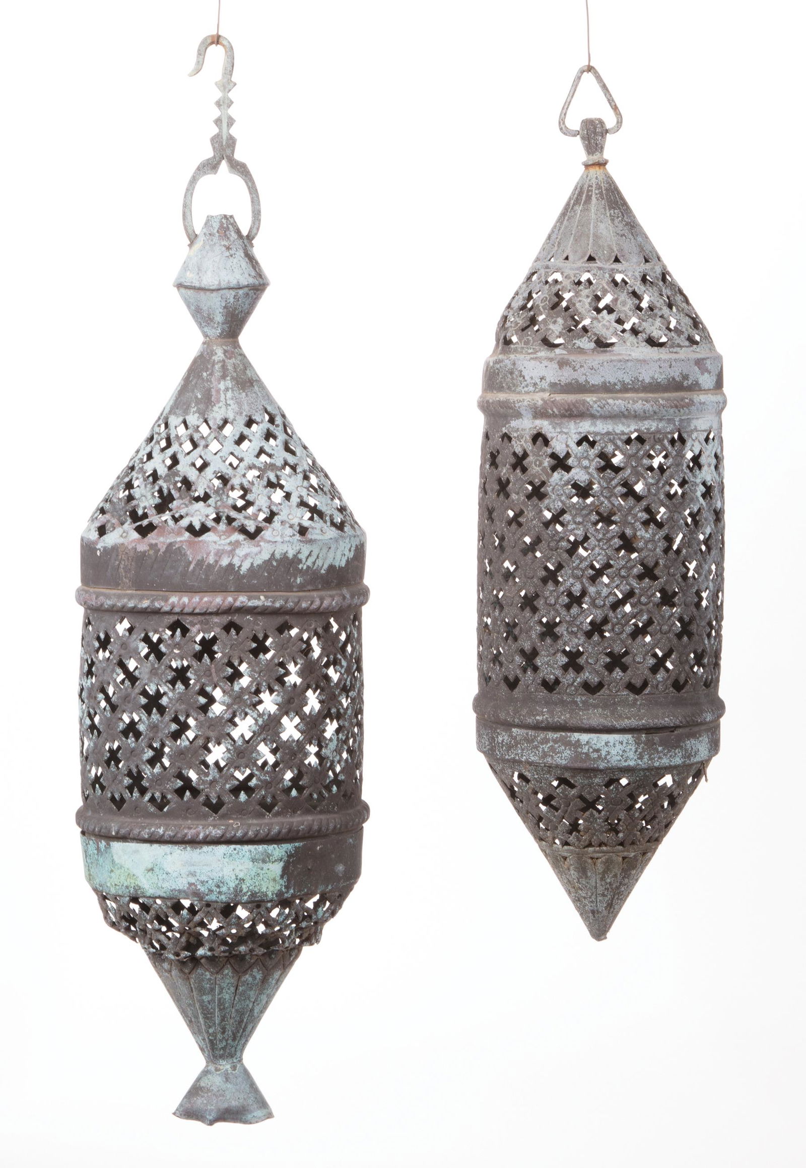 Two Pierced Bronze Hanging Lanterns (1 of 6)