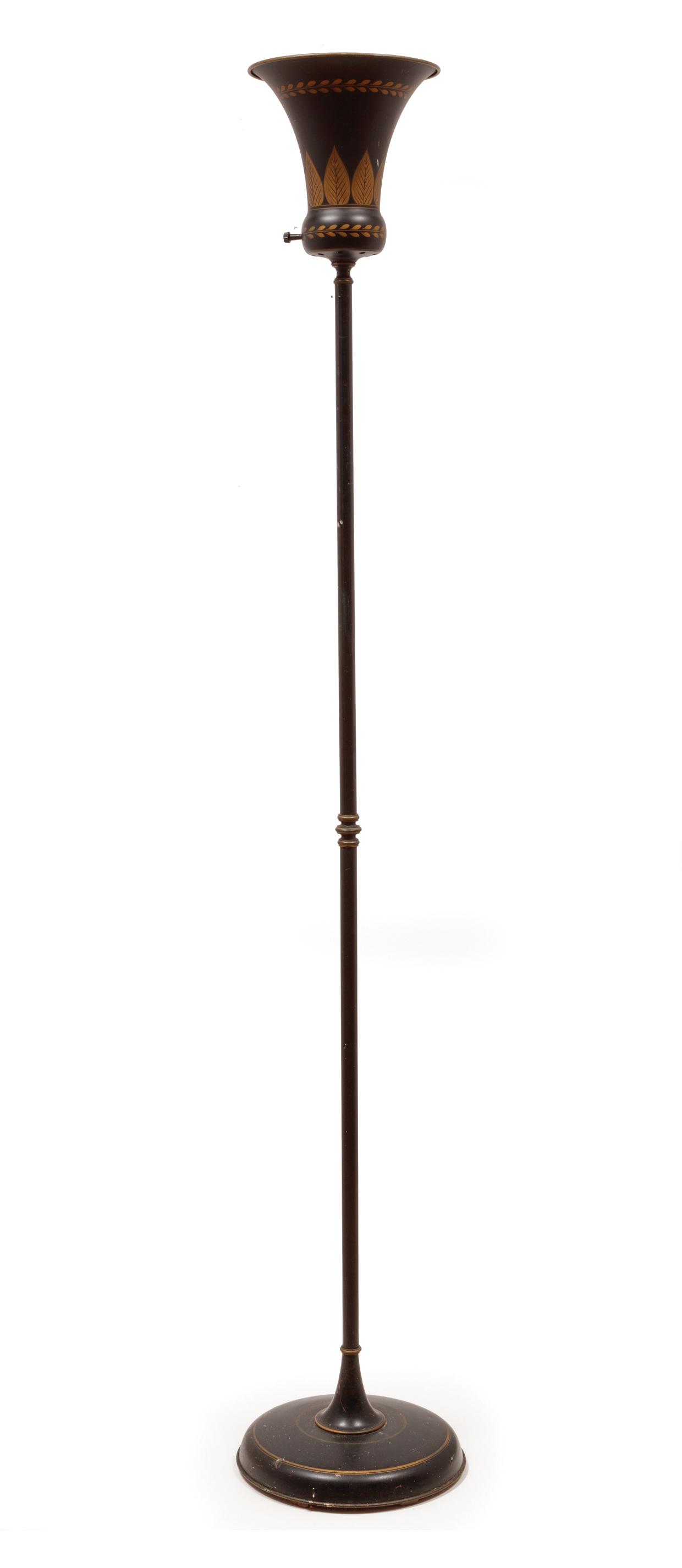 Tole Peinte Torchere Floor Lamp (1 of 3)