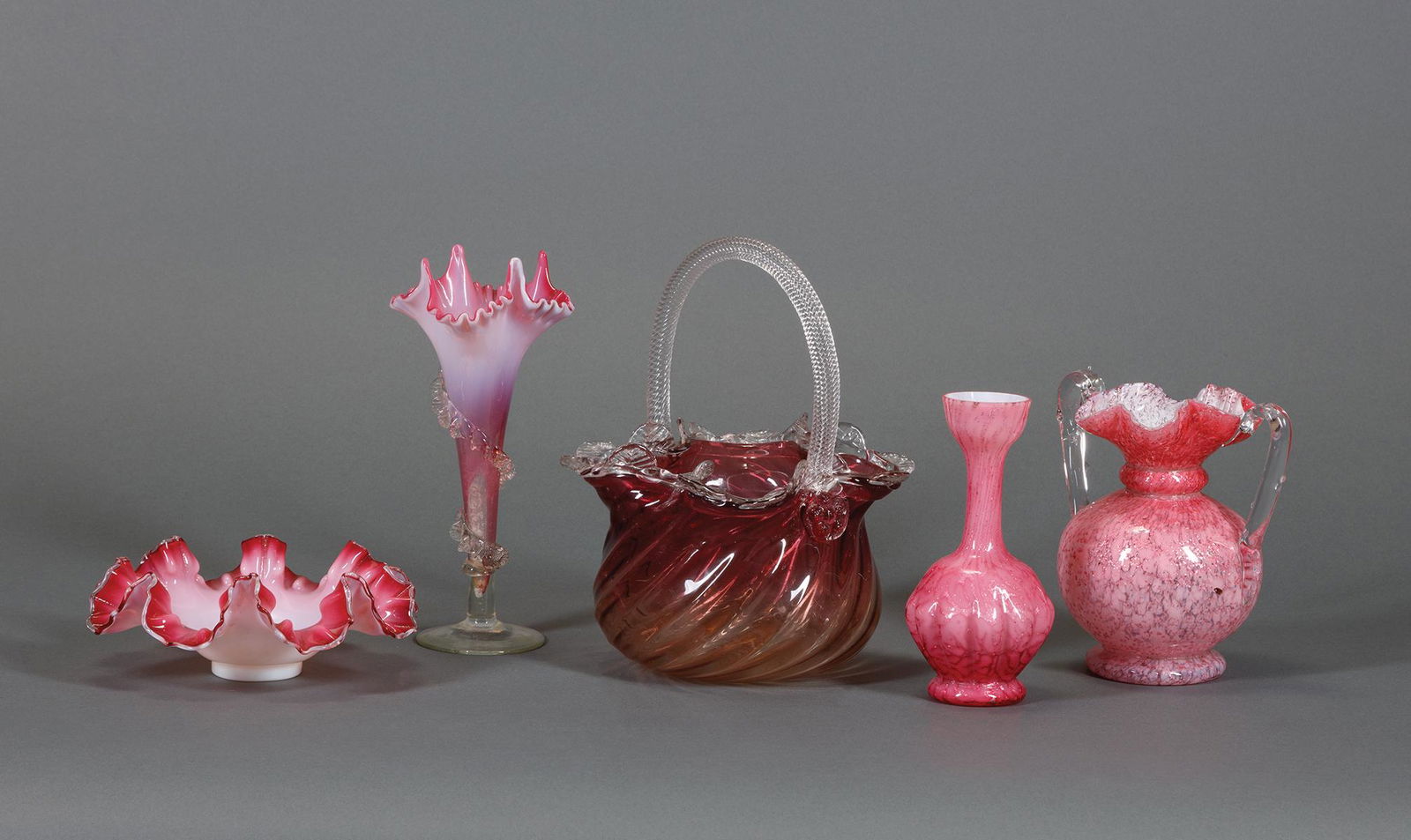 Group of Pink Art Glass (1 of 4)