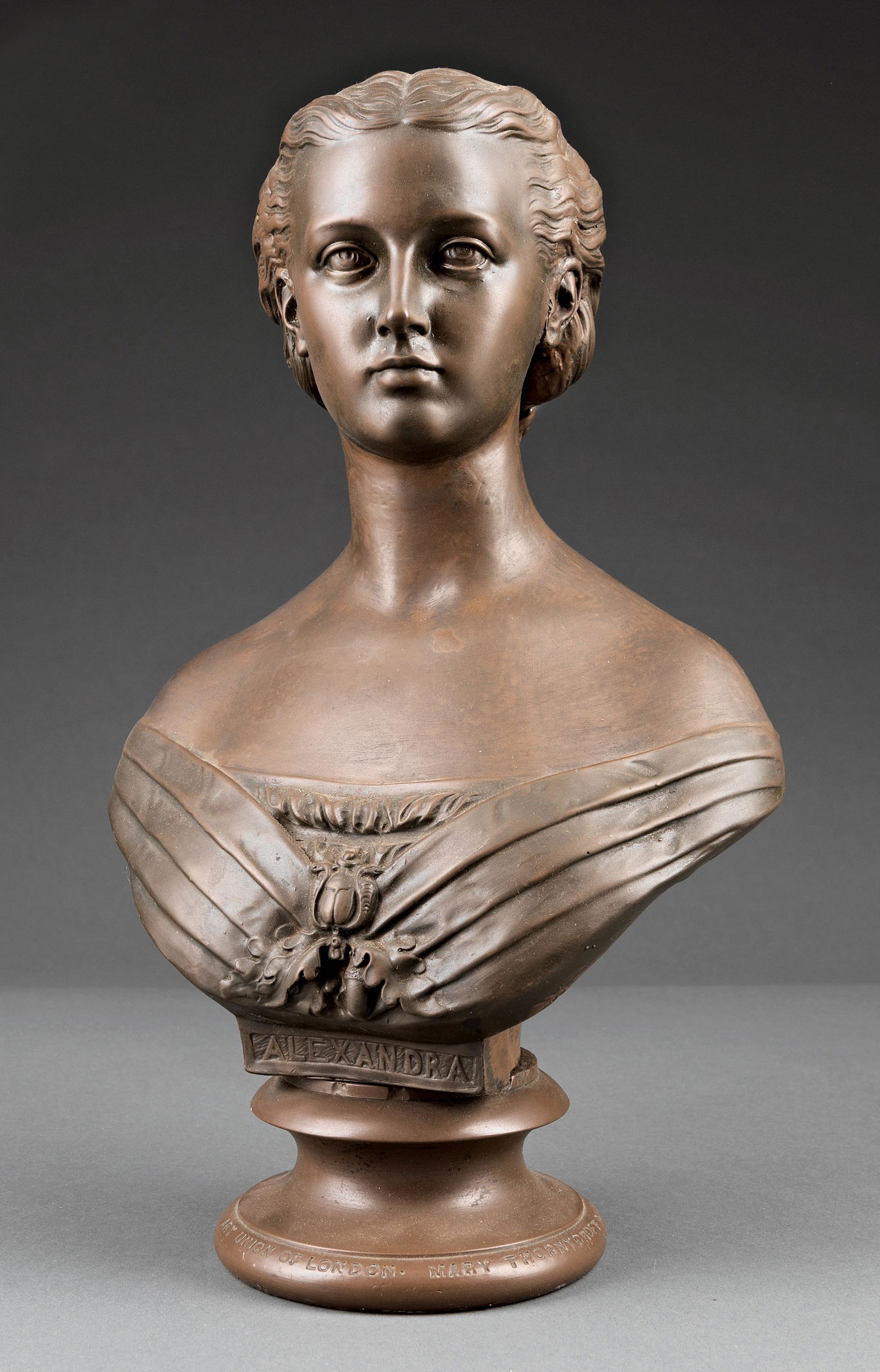 Bronze-Patinated Plaster Bust of Queen Alexandra (1 of 2)