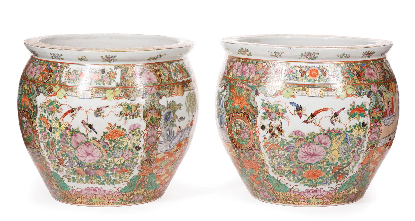 Chinese Famille Rose Porcelain Fish Bowls (1 of 7)
