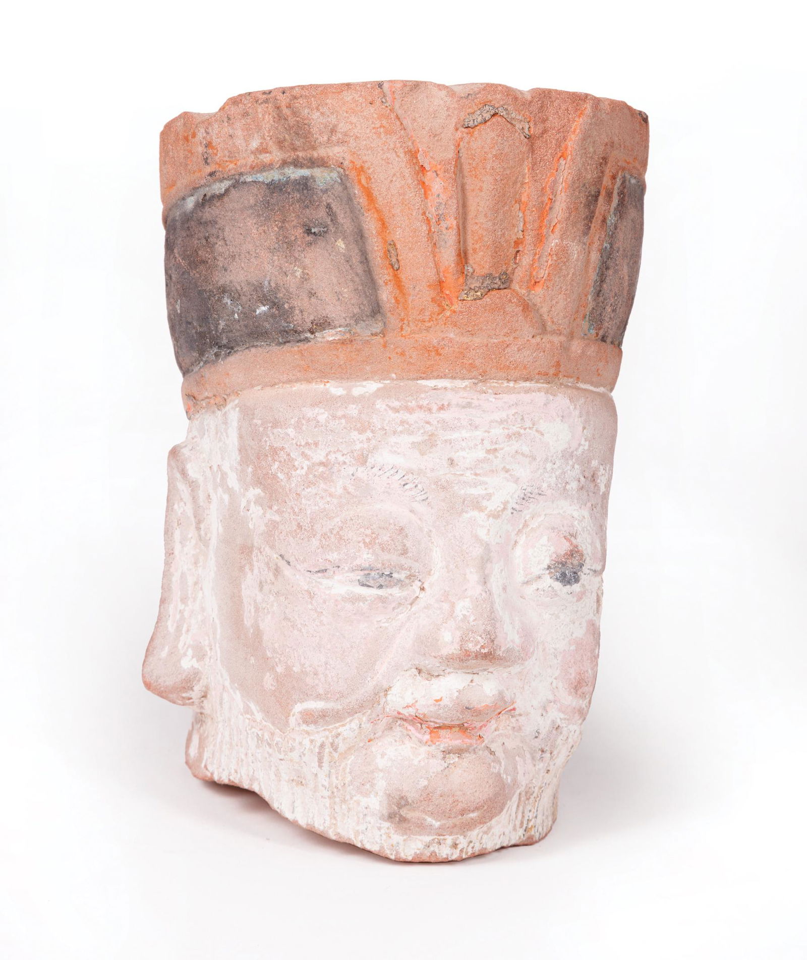 Chinese Painted Terracotta Head (1 of 4)