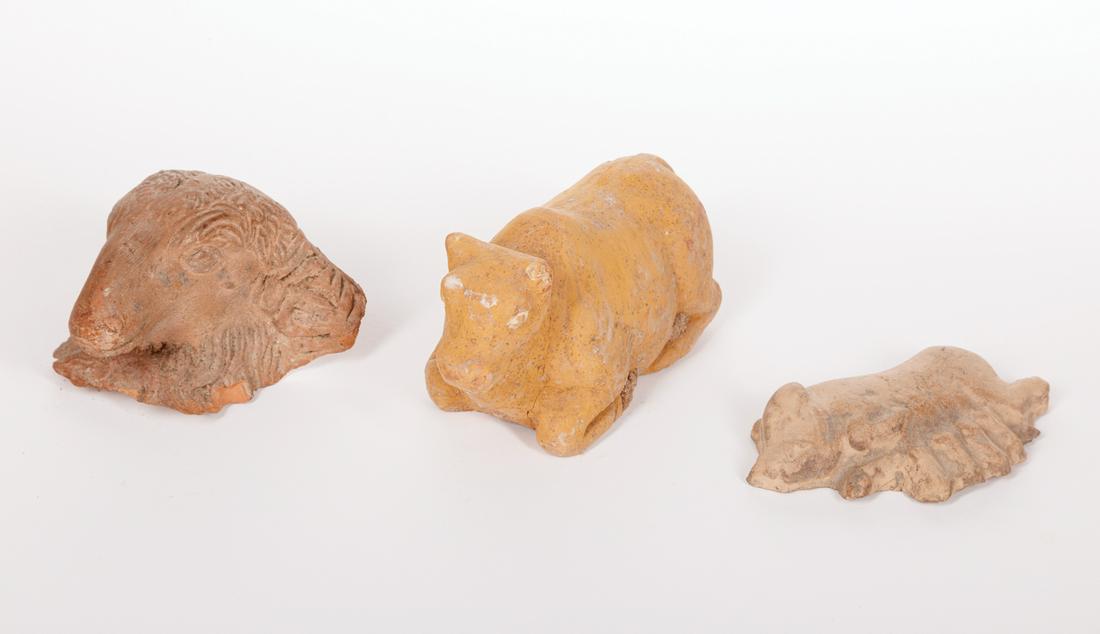 Three Chinese Pottery Animals or Animal Fragments (1 of 7)