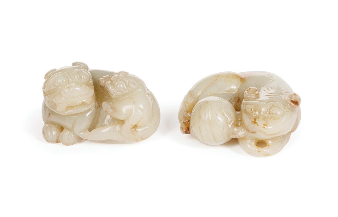 Two Chinese Celadon Jade Pieces (1 of 4)