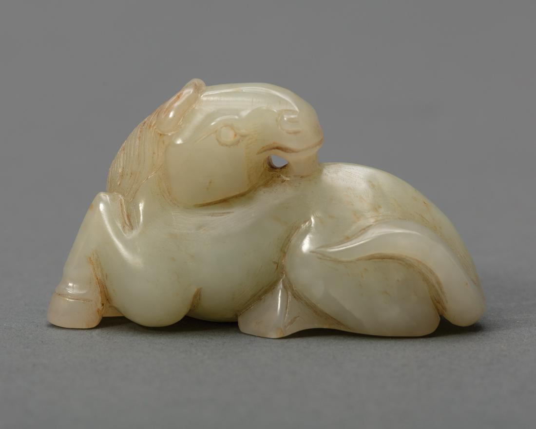 Chinese Pale Celadon Jade Recumbent Horse (1 of 3)