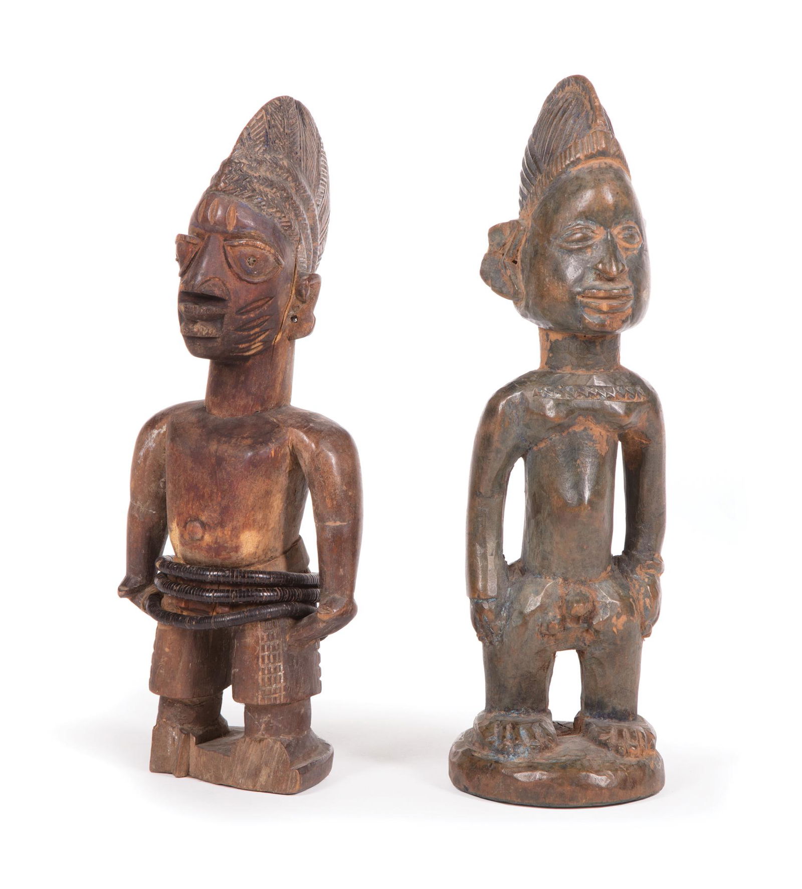 Two African Carved Wood Ibeji Figures (1 of 6)