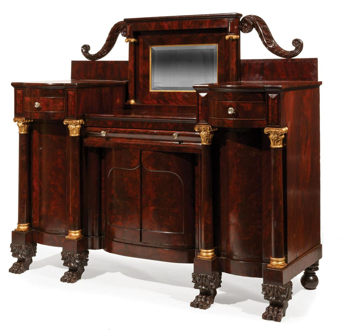 Carved Mahogany and Parcel Gilt Sideboard (1 of 5)