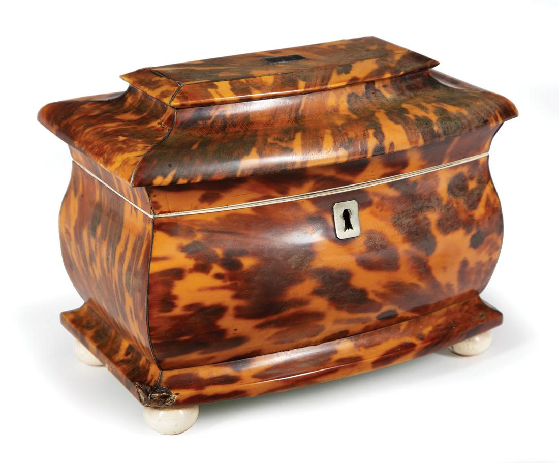 Pagoda-Form Tortoiseshell Tea Caddy (1 of 2)