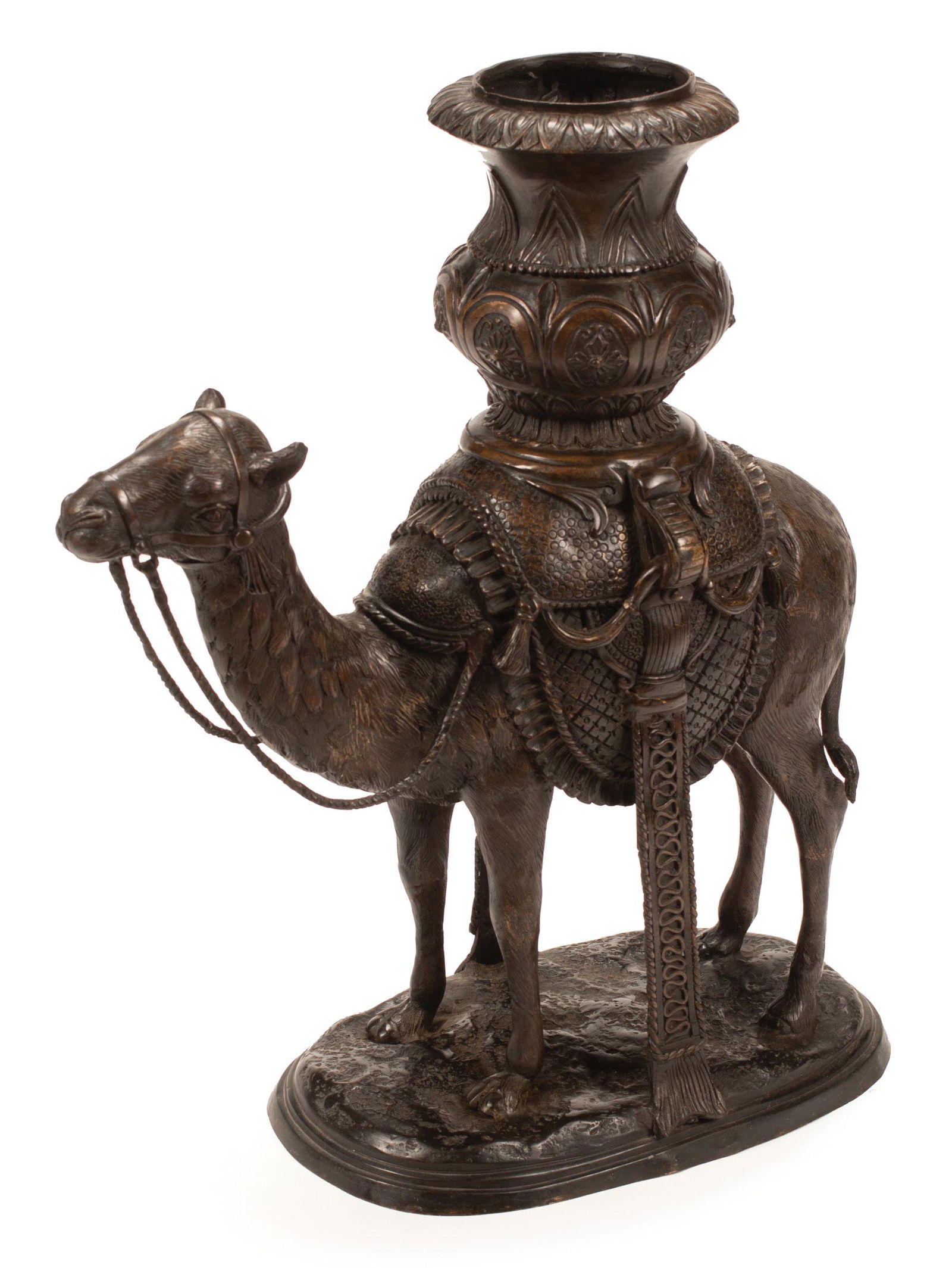 Patinated Bronze Camel Planter (1 of 4)