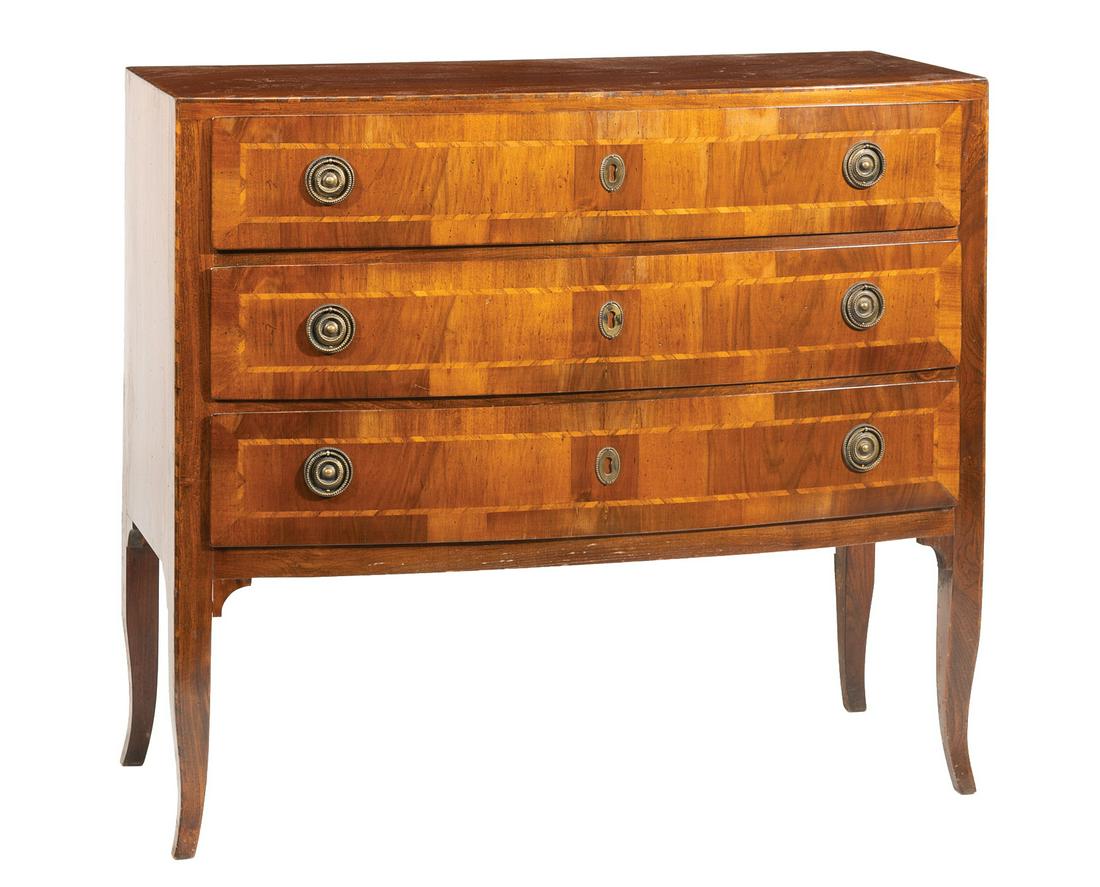 Neoclassical Walnut, Parquetry Commode (1 of 2)