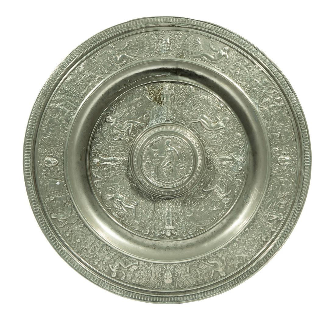 Grand Tour-Style Pewter Charger (1 of 3)