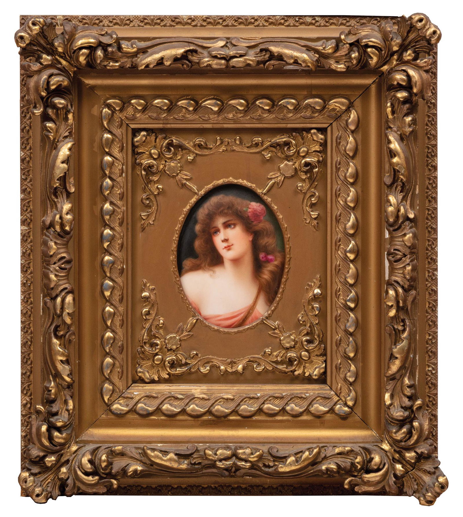 German Porcelain Plaques of Ladies (1 of 6)