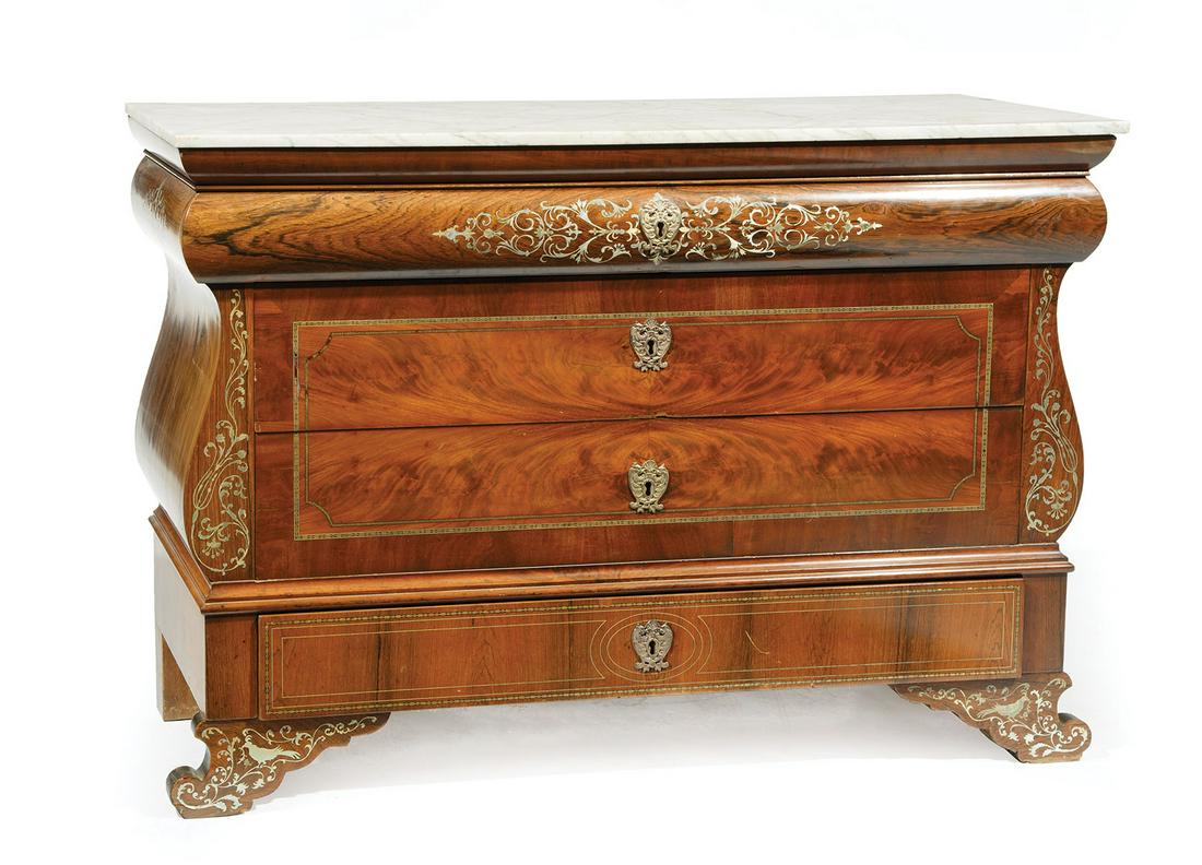 Marquetry, Rosewood, Mahogany Commode (1 of 4)