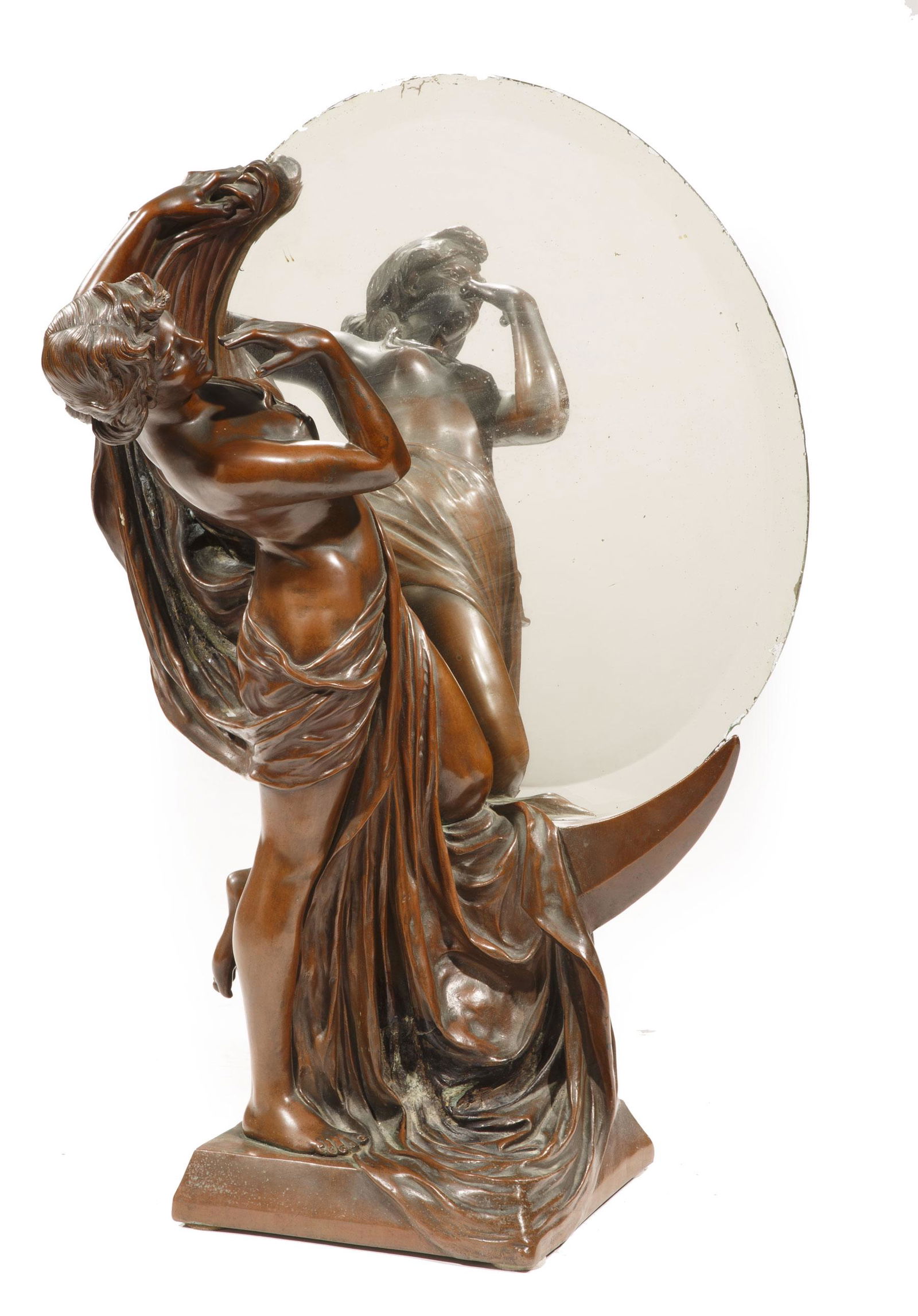 Copper-Clad Plaster Figural Mirror (1 of 4)
