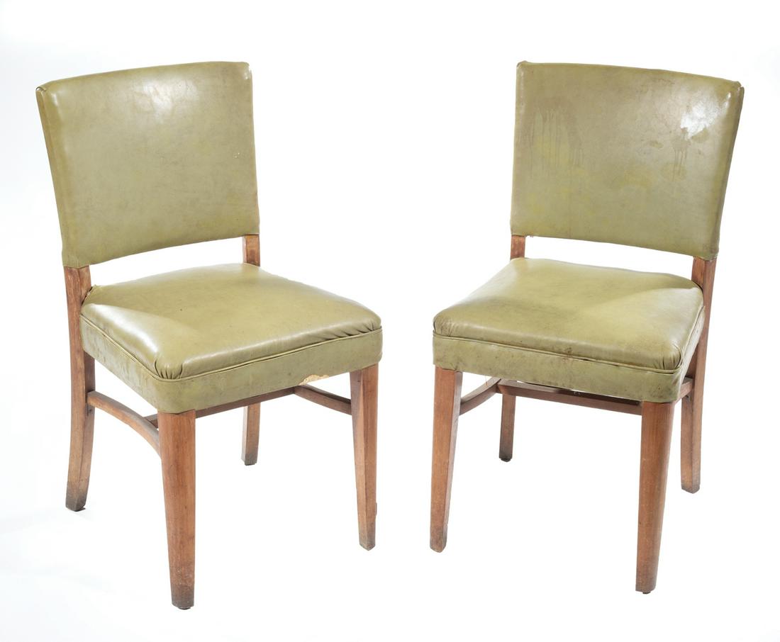 Leather and Walnut Side Chairs (1 of 1)