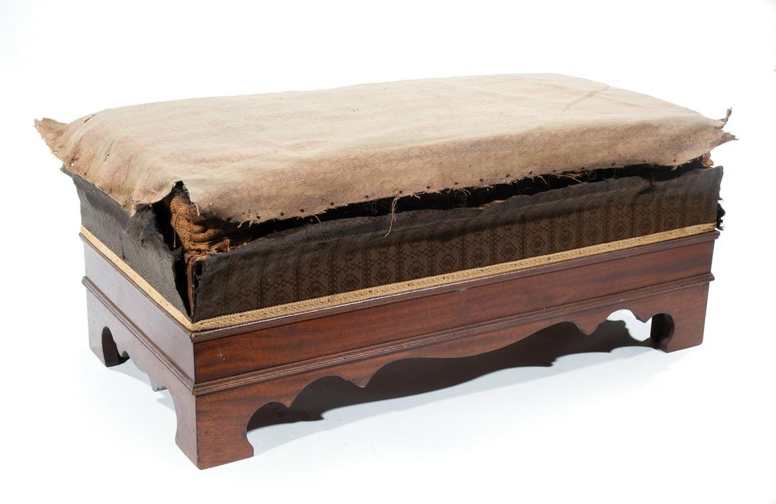 American Carved Mahogany Bench (1 of 1)