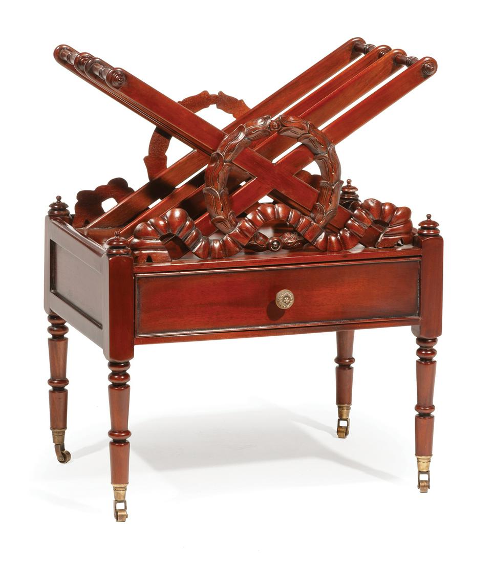 Regency-Style Mahogany Canterbury (1 of 2)