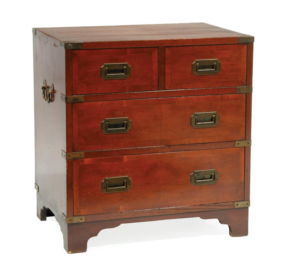 Brass Bound Mahogany Campaign Chest (1 of 3)