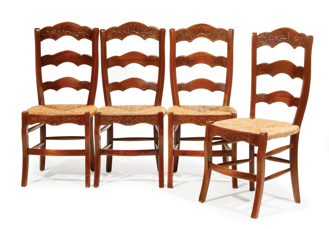 Carved Fruitwood Side Chairs (1 of 4)