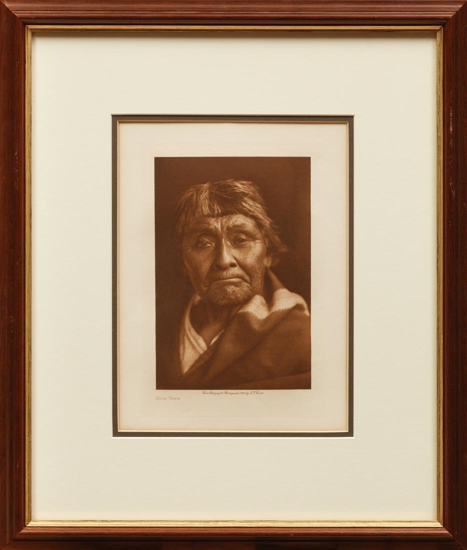 Edward S. Curtis (American, 1868-1952): Edward S. Curtis (American, 1868-1952) , "Hoh Type" and "Cowichan Woman", 2 photogravures, printed artist, title and date lower margin, one with "Van Gelder Zonen Holland" watermark visible, from The 
