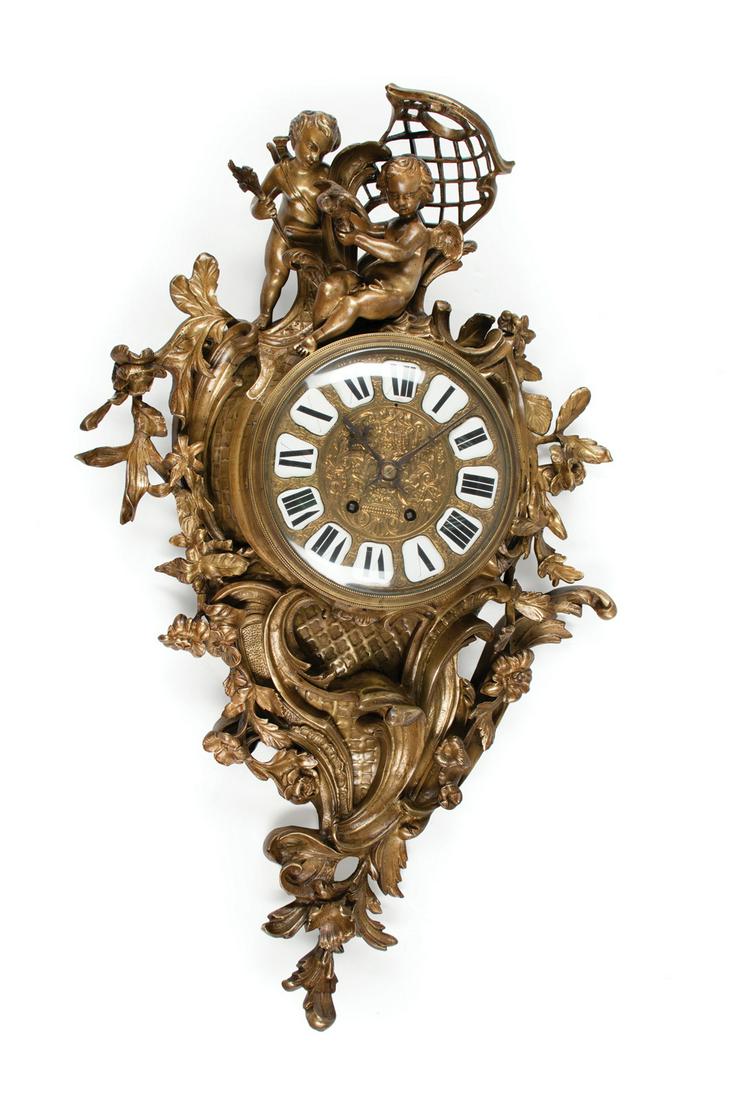 French Bronze Figural Cartel Clock (1 of 4)