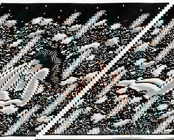 Robert Gordy (American/New Orleans, 1933-1986): Robert Gordy (American/New Orleans, 1933-1986), "Day in the Desert" and "Night in the Desert", two marker drawings on paper, signed and dated "76" upper left and lower right respectively, each 16 in.