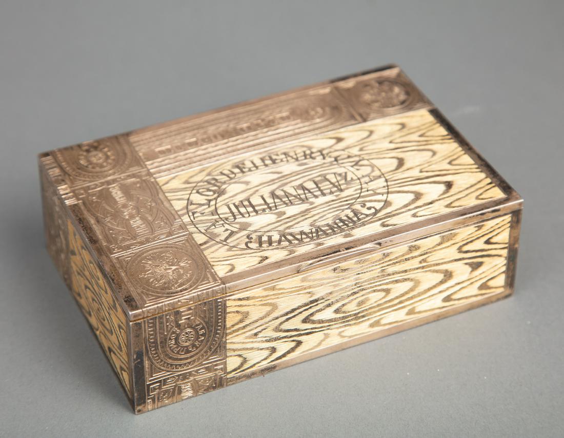 Imperial Silver-Gilt Trompe L'Oeil Cigar Box (1 of 4)