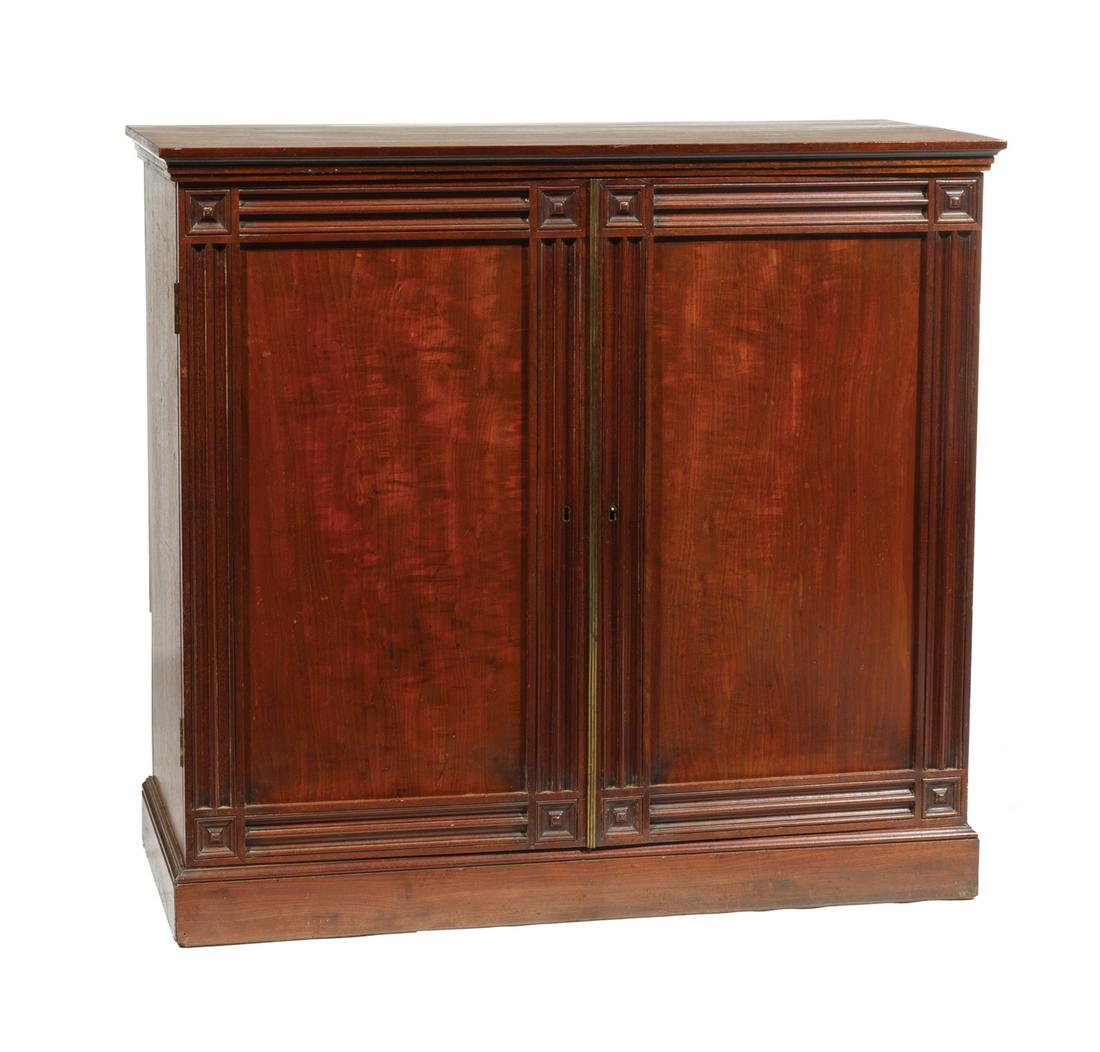 Georgian Carved Walnut Side Cabinet (1 of 5)