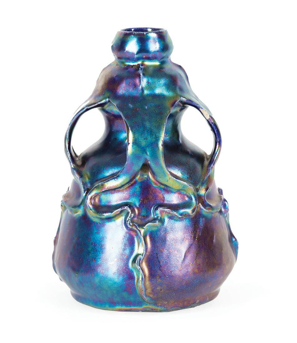 Continental Iridescent Glaze Ceramic Vase (1 of 3)